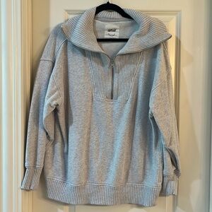 Aerie quarter-zip sweatshirt. Oversized Medium